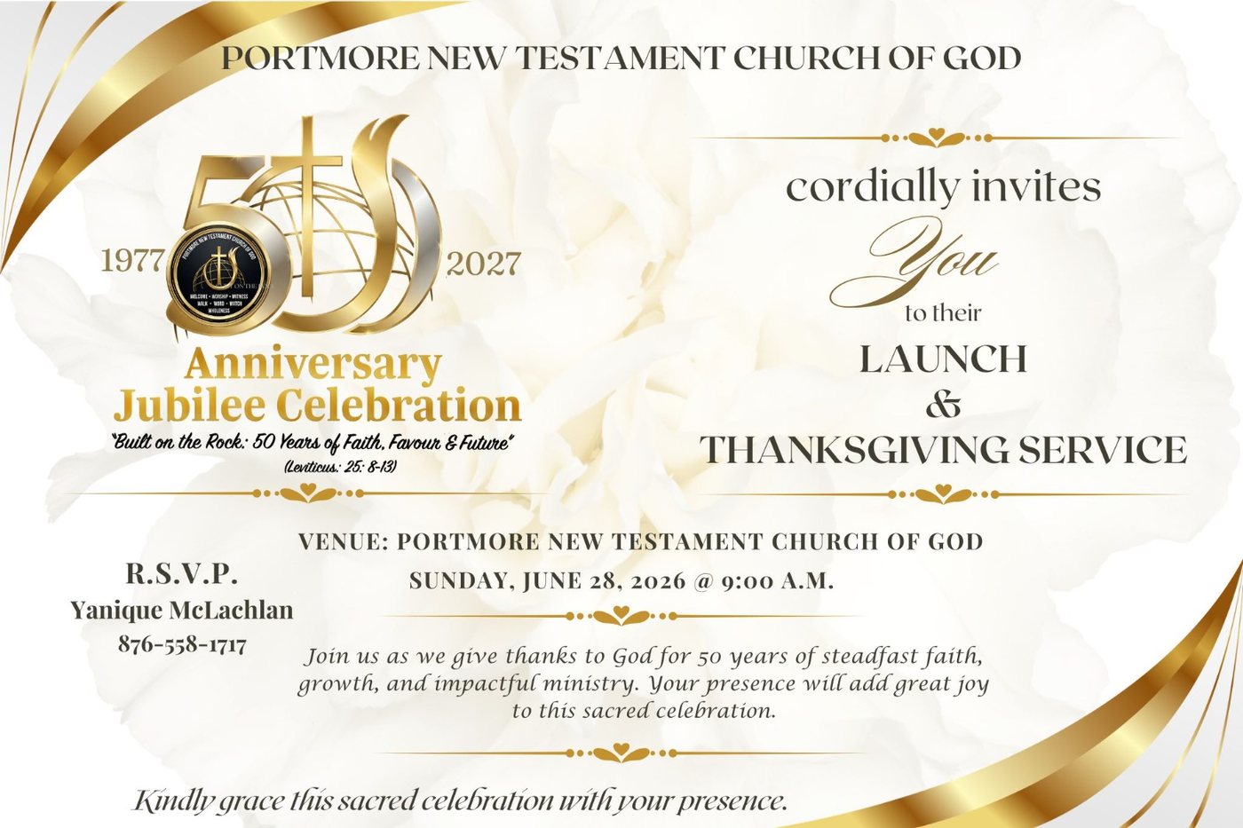 Jubilee launch invitation